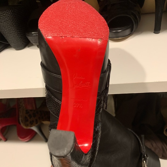 Christian Louboutins Python Leather Midcalf Boots - Picture 6 of 7